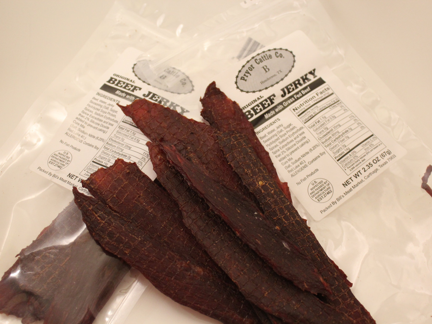 Grass Fed Beef Jerky Henderson & Tyler, TX Pryor Cattle Company, LLC